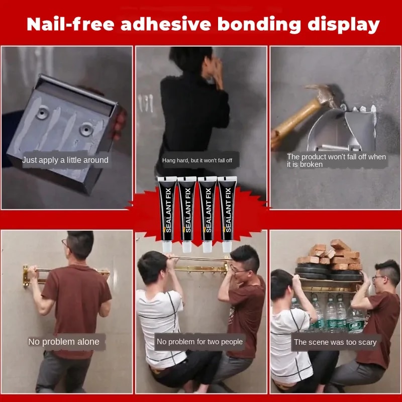 Strong Glue Sealant Super Glue Ultra-Strong Metal Glue Instant Sealant Fix Glue Quick Drying Nail Free Glue Powerful Bond Glue. 