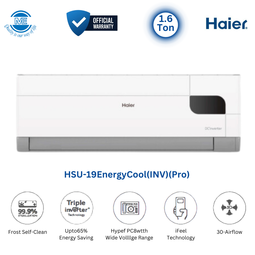 HAIER 1.6 Ton EnergyCool Pro Inverter AC With iFeel Technology | HSU-19EnergyCool(INV)(Pro)