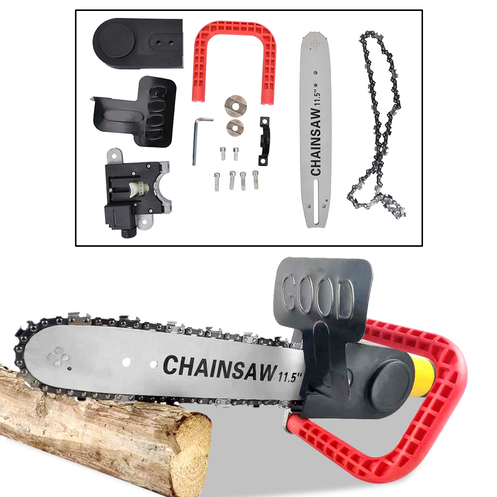 Angle Grinder to Electric Chain Saw Converter Adapter Chain Saw Bracket Set Woodworking Tool. 