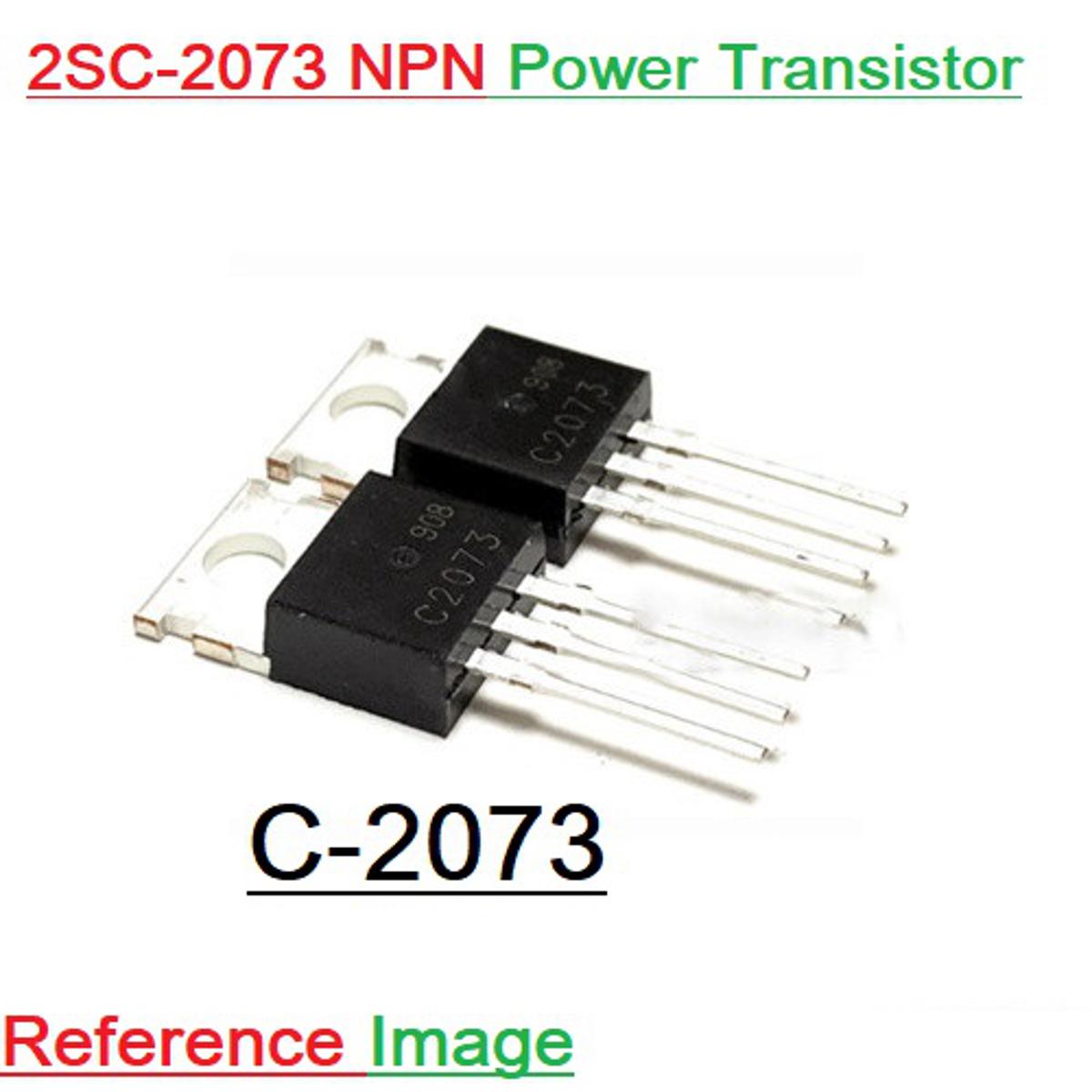 2Pcs- C2073 2SC2073 2SC 2073 NPN Transistor 150V 1.5A 25W Silicon Plastic Bipolar Power Transistor TO-220 General Purpose Amplifier 3Pin Leads 