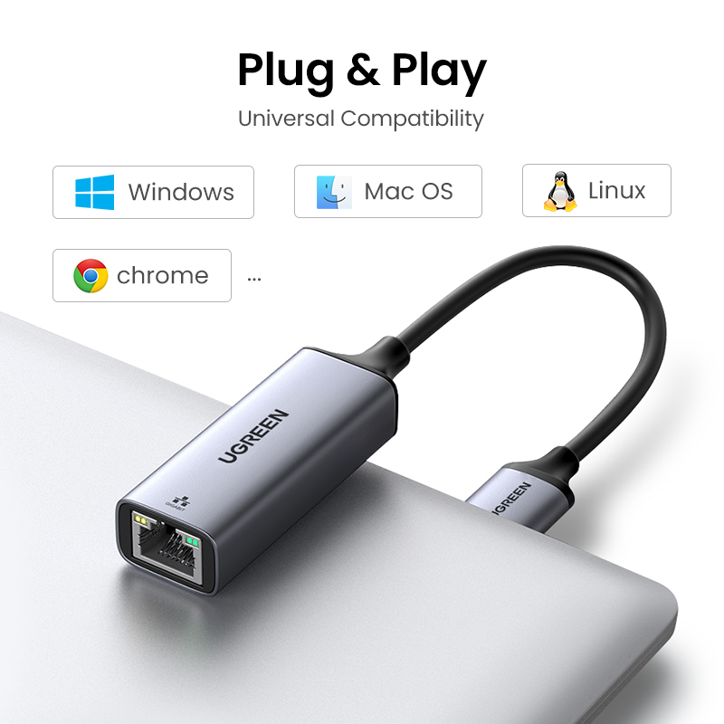 UGREEN USB Ethernet Adapter USB 3.0 Network Card to USB RJ45 Lan for PC Windows 10 Xiaomi Mi Box 3/S Nintend Switch Ethernet USB. 
