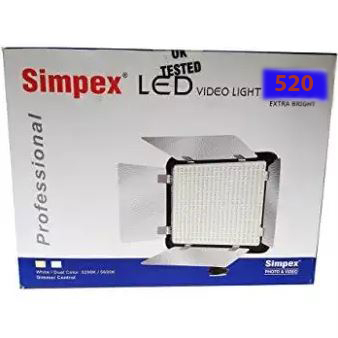 Simpex 520 LED professional Video Extra bright Dual LED white and warm white with Battery and Charger. 
