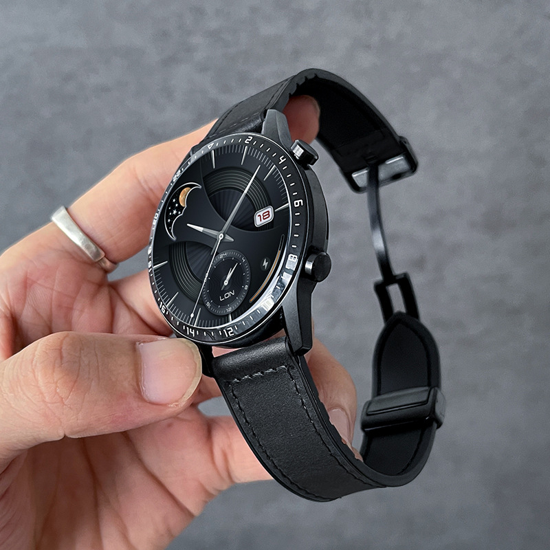 Compatible with Huawei GT4 strap watch4 watch gt3/2Pro leather strap GT men's Honor Magic band. 