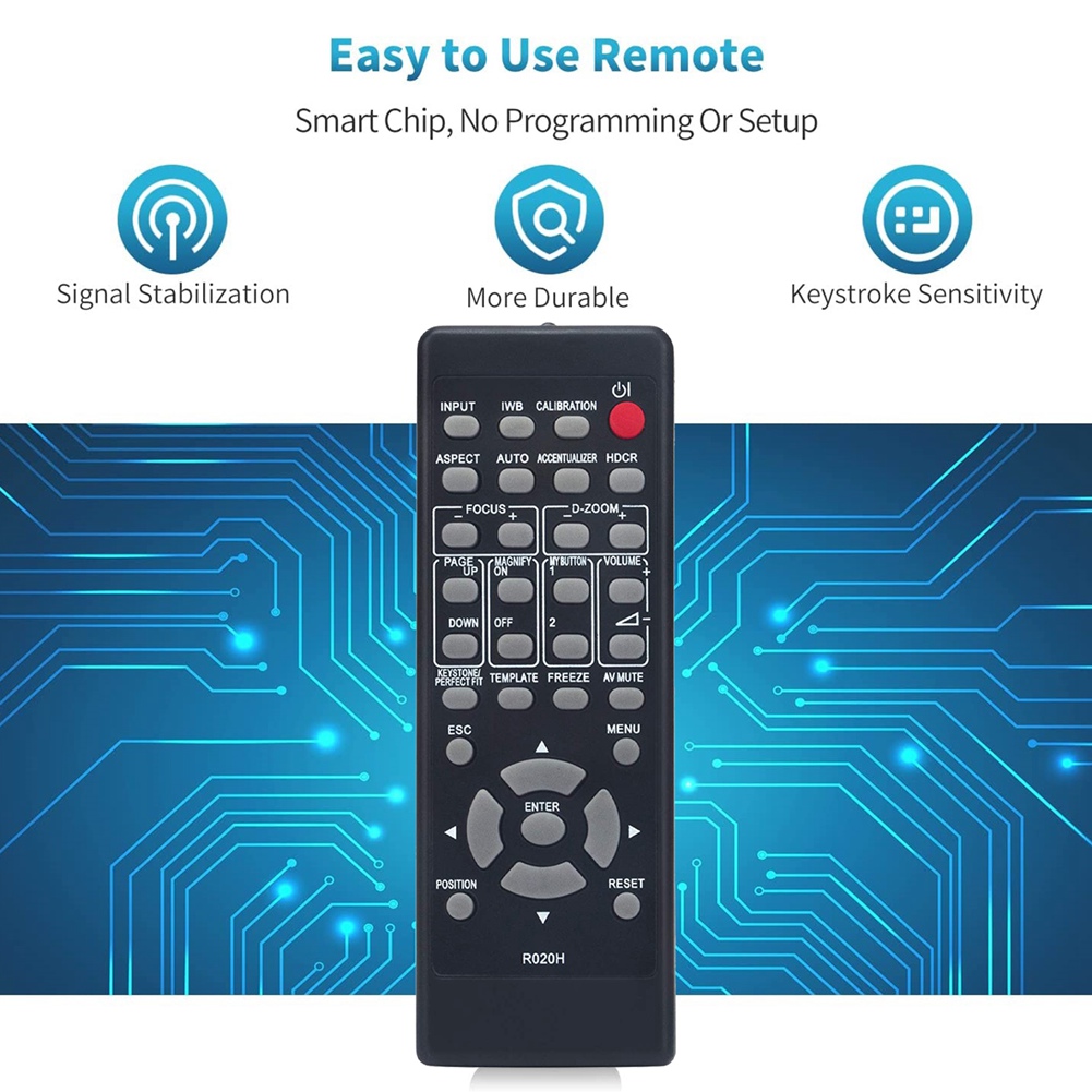 Remote Control R020H for Hitachi LCD Projector CP-AX2503 CP-AX3503 CP-AX2505 CP-AX3505 CP-AW3005 CP-AW3506. 