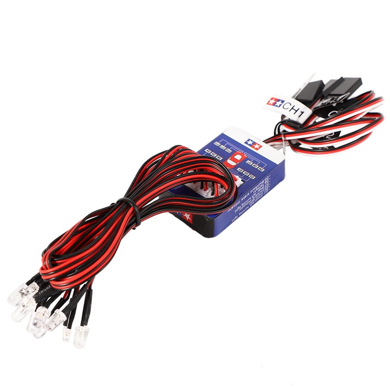 ZOROOM 2X 12 LED Lighting Kit Steering Brake Simulation Flash Light for 1/10 Scale Models RC Car Yokomo Tamiya HSP HPI AXIAL. 