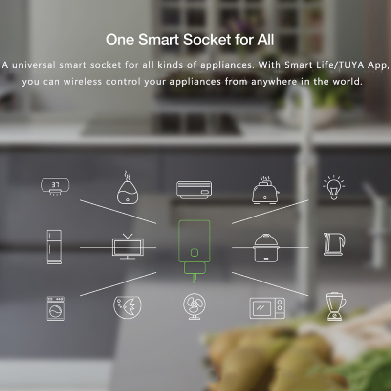 WiFi Smart Plug Outlet Tuya Remote Control Home Appliances Home Automation System Works with Alexa Google Home No Hub Required. 