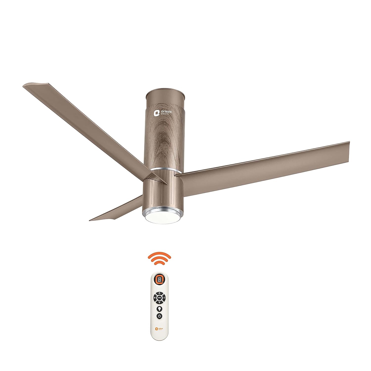 Orient Aeroslim BLDC Motor 48" Smart Inverter Ceiling Fan with IOT, Remote & Under Light (Brown). 