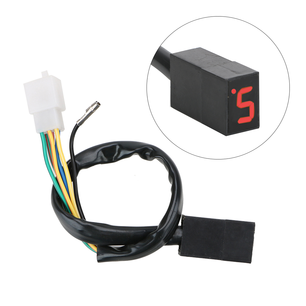 High Quality Universal Motorcycle Exterior Gear Indicator LED Display 5 Gears Motorcycle Shift Lever Sensor. 