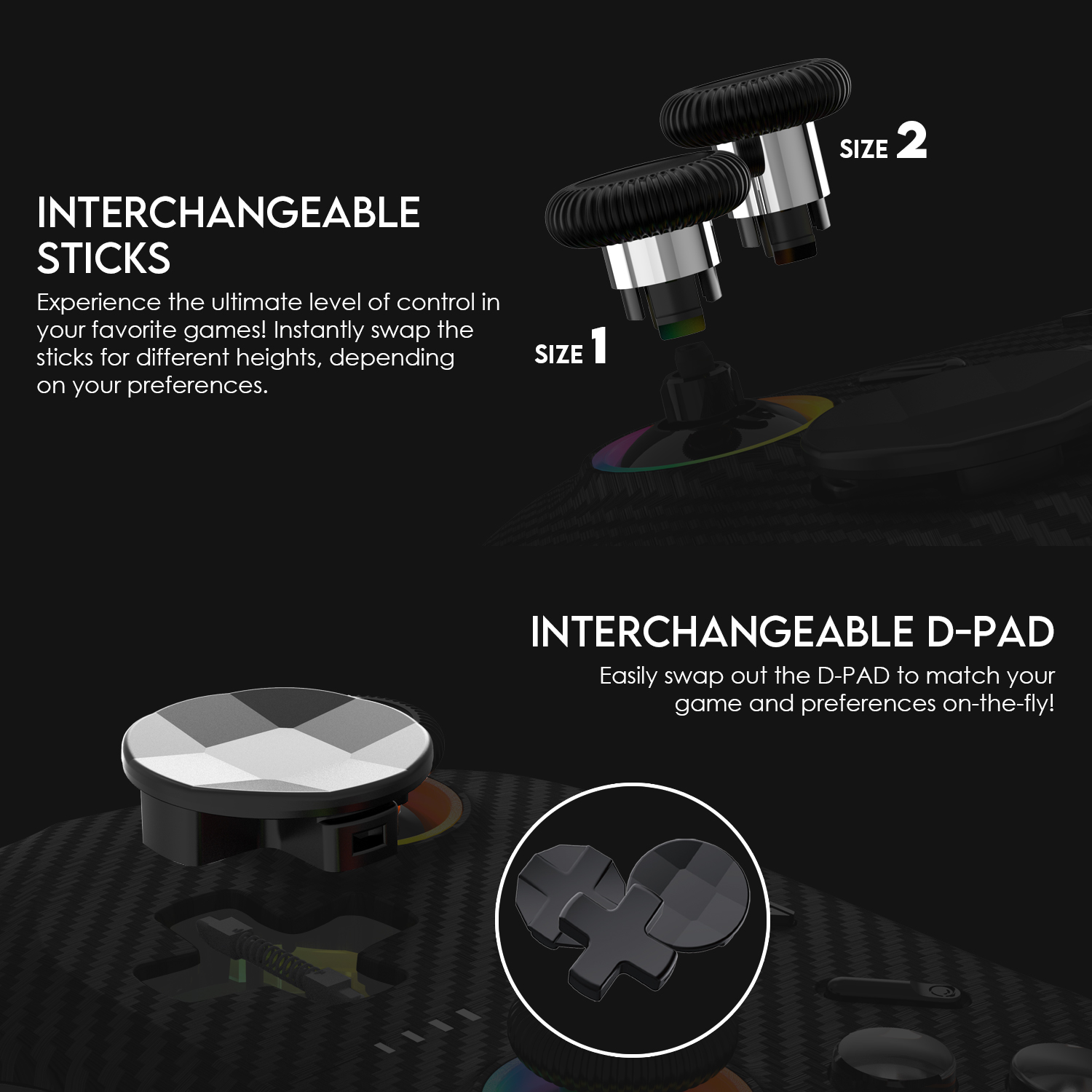 FANTECH GP15 VEGA-EOS Multi-Platform-Gamepad Wired Gaming Controller-Joystick-Hall-Effect Trigger RGB Sticks Supports PC Steam. 