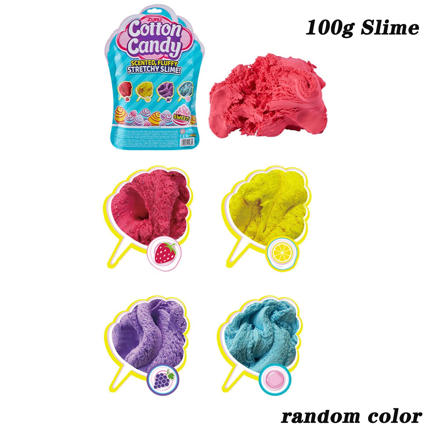 Zuru Cotton Candy Color Mix Surprise Slime Gift Toys For Girls Mi scented Fluffy Stretchy Slime Soft Plasticine Gum Polymer Clay. 