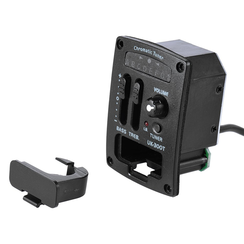 2X Uk-300T Ukulele Piezo Pickup Preamp 2-Band Eq Equalizer Ukelele Pickups Tuner System. 