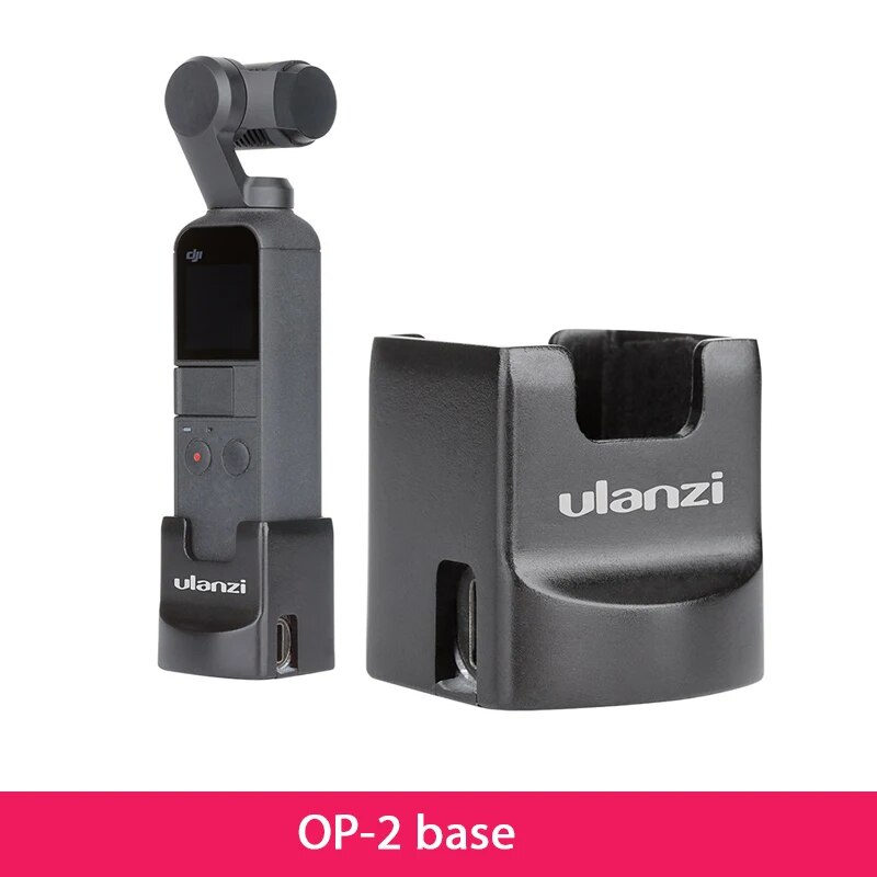 【YIYANGMAOYI111】ULANZI OP-2 Tripod Charging Base Fixed Holder Stand Screw with USB Type-C for DJI Osmo Pocket