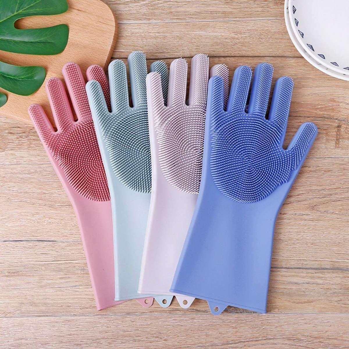 New Silicone Dishwashing Hand Gloves 1pcs