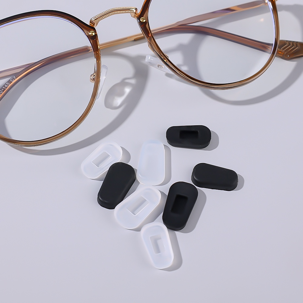 Soft Anti Indentation Nose Cover Anti-Slip Push-in Silicone 1Pair Air Cushion Eyeglass Nose Pads Glasses Replacement Transparent Nose Bridge Pads. 