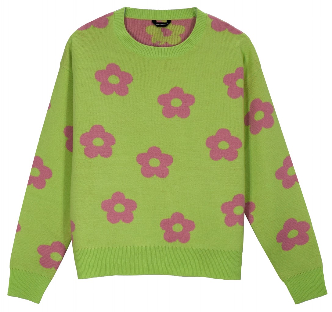 Pantoneclo Premium Women's / Girl's Flower Design Sweater / Cardigan / Pullover. 