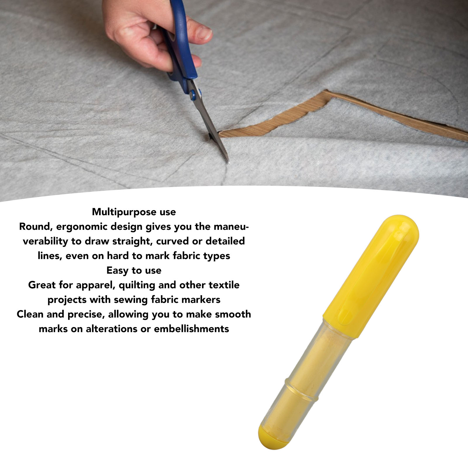 Fabric Chalk Liner Pen Portable Fabric Chalk Marker Easy To Remove for Quilting. 