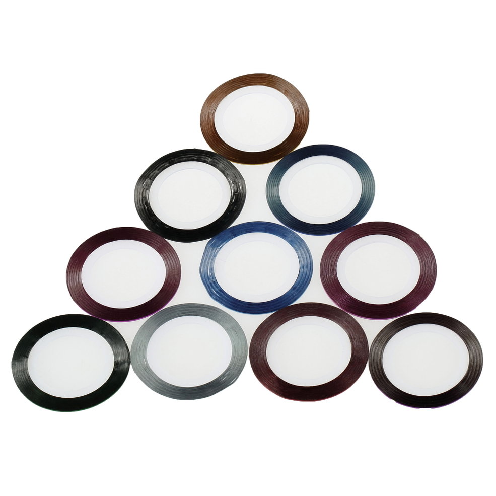 10 Colors Nail Roll Striping Tape Line Nail Beauty Decoration Self-adhesive - Random