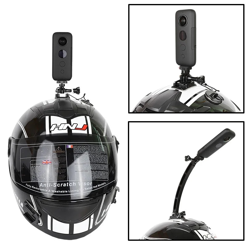 【3C VictoryEagle】Motorcycle Helmet Top Mount for Insta360 alloy Arm xiaomi yi 4k Action Panoramic Camera Accessories. 
