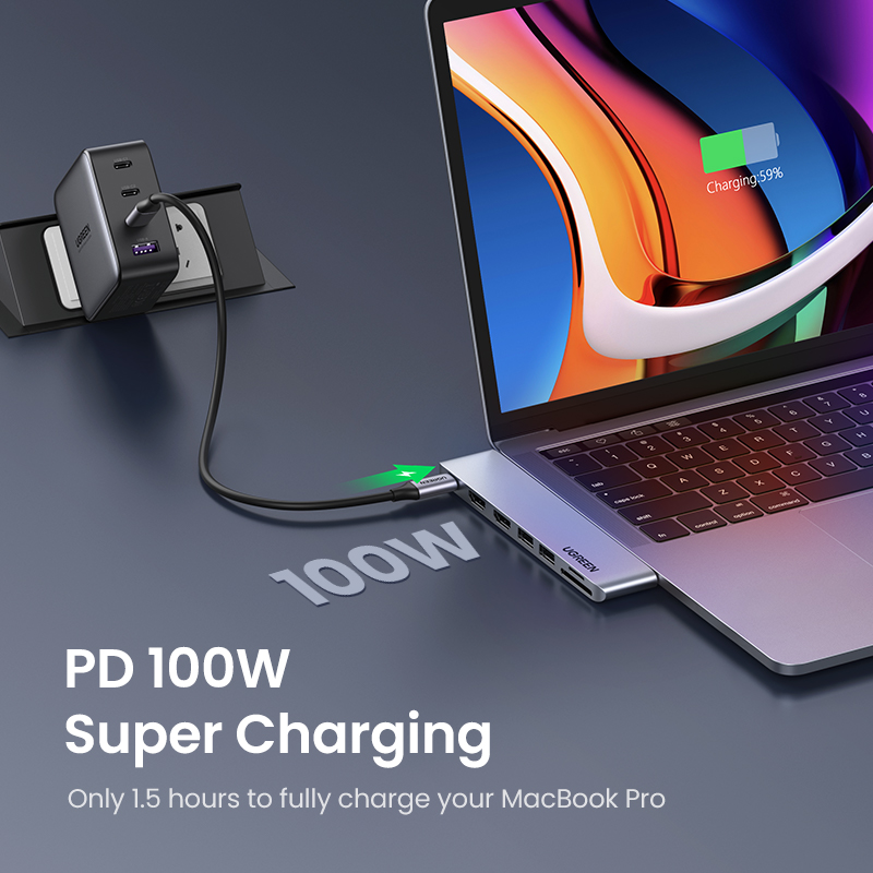 UGREEN USB C HUB Dual Type-C to USB 3.0 4KHDMI for M2 M1 MacBook Pro Air Adapter Thunderbolt 3 Dock USB C 3.1 Port Type C HUB. 