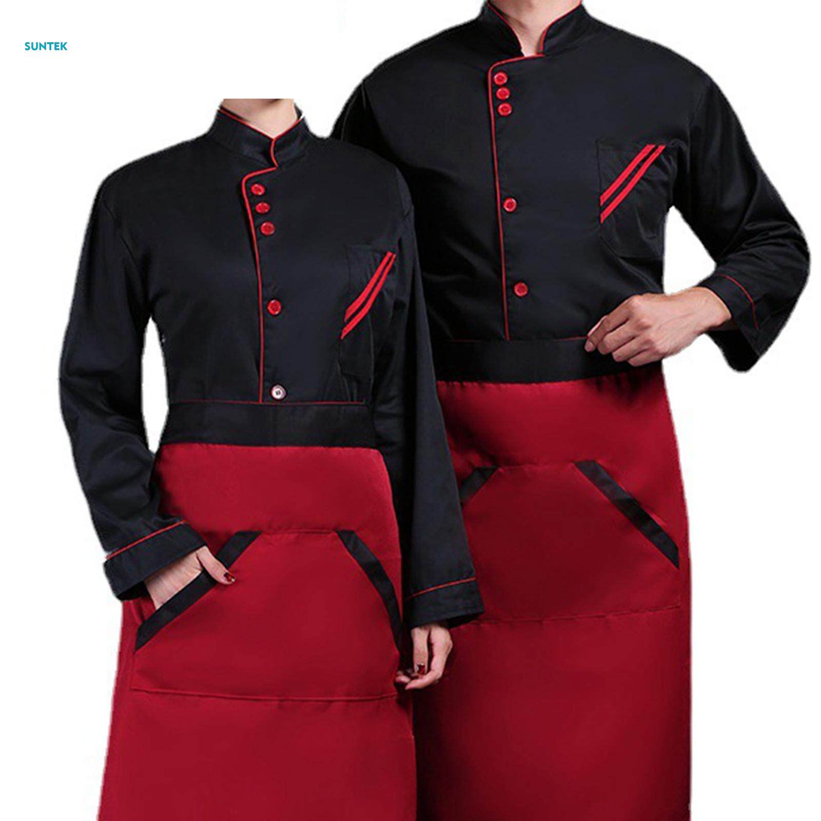 Chef Jacket Waiter Waitress Apparel Comfortable Chef Uniform for Restaurant XL. 