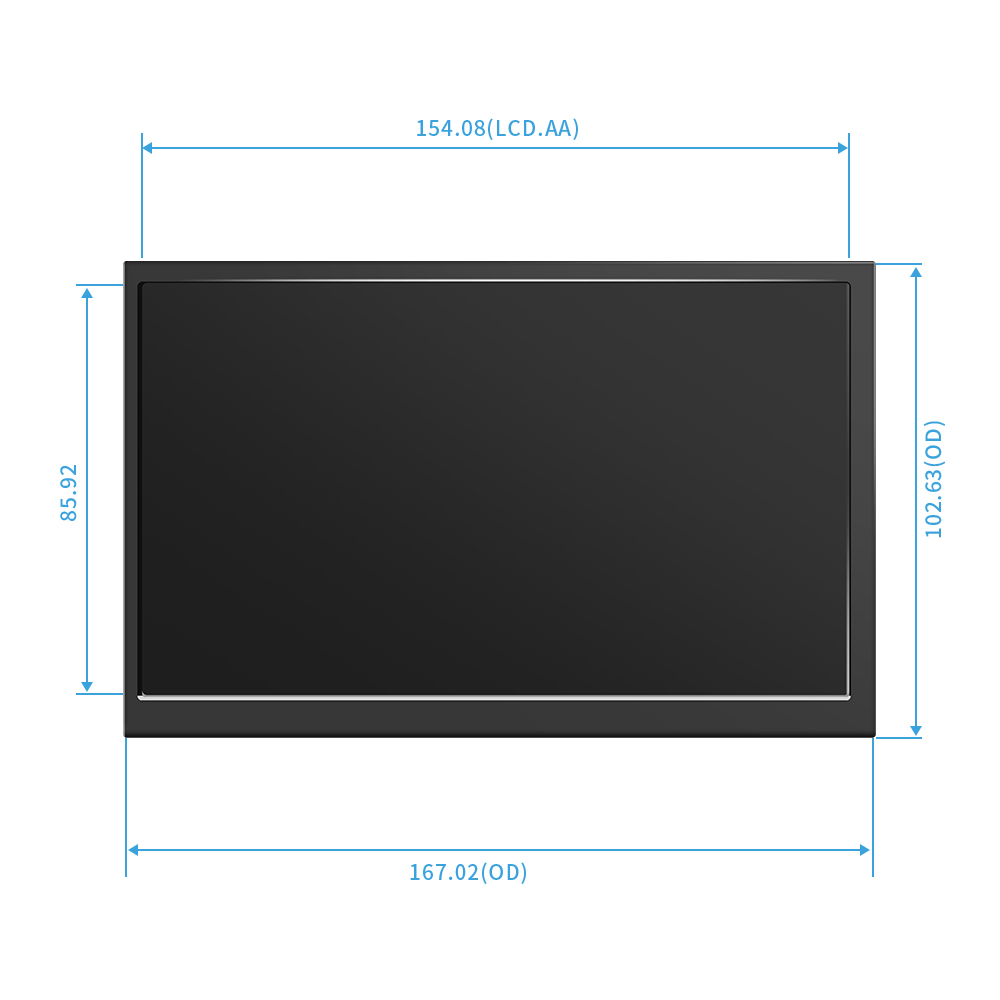 IPS 7Inch Screen HDMI NONTouch Module 1024 x 600 for Raspberry Pi 3 Pi4 PC monitor orange pi Case screen with Portable. 