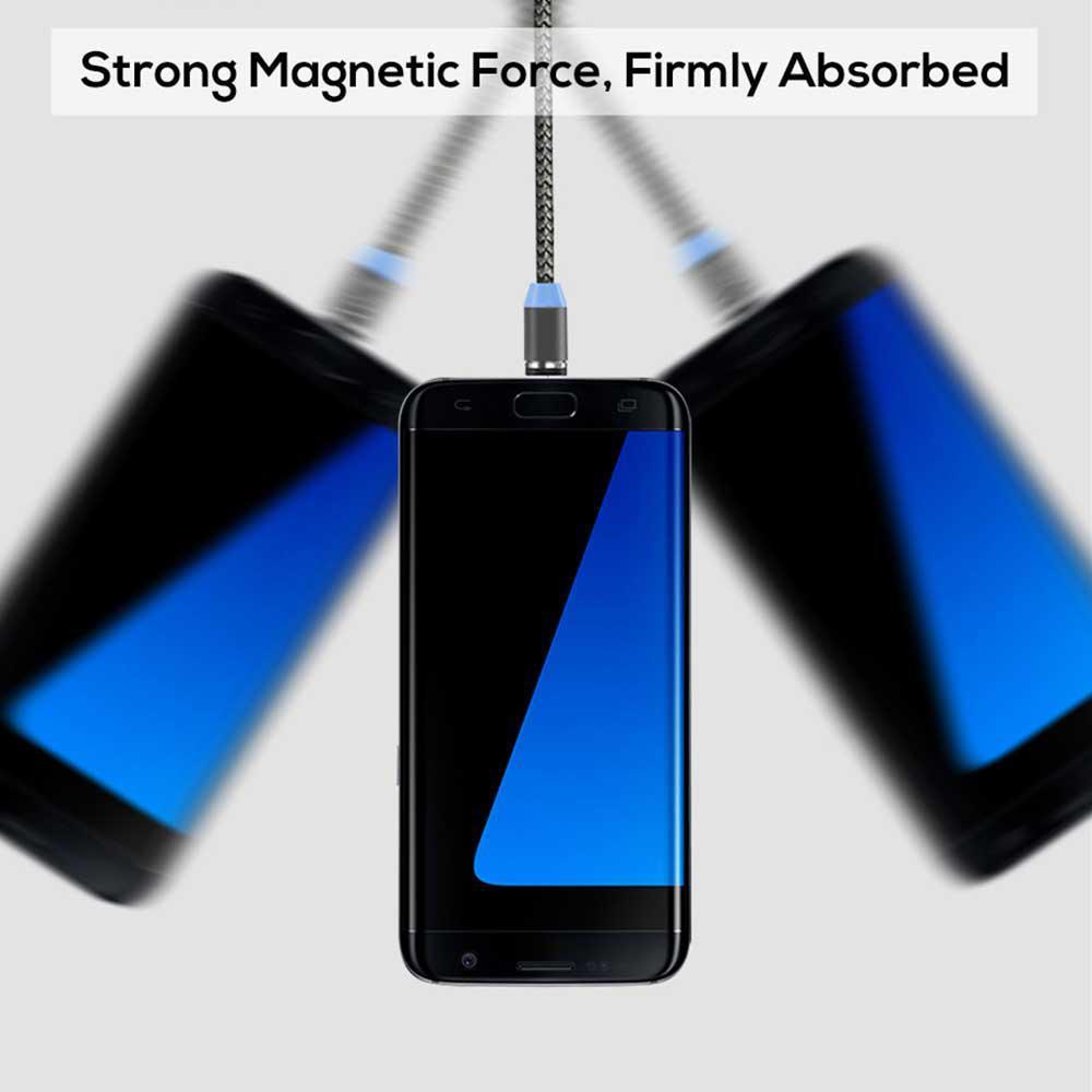 Double Round Head Magnetic Data Cable 3 in 1 Charding Cable For Android iPhone. 