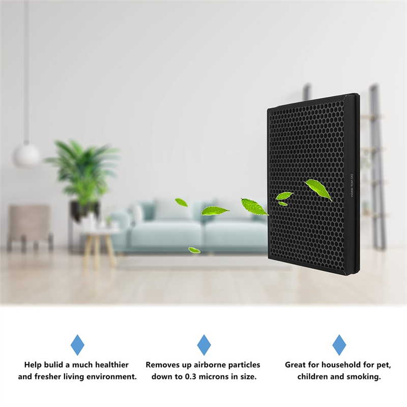 2PCS Air Purifiers Filter TTAP003 for TaoTronics TT-AP003 Air Purifiers H13 Grade True HEPA and Activated Carbon Filter. 