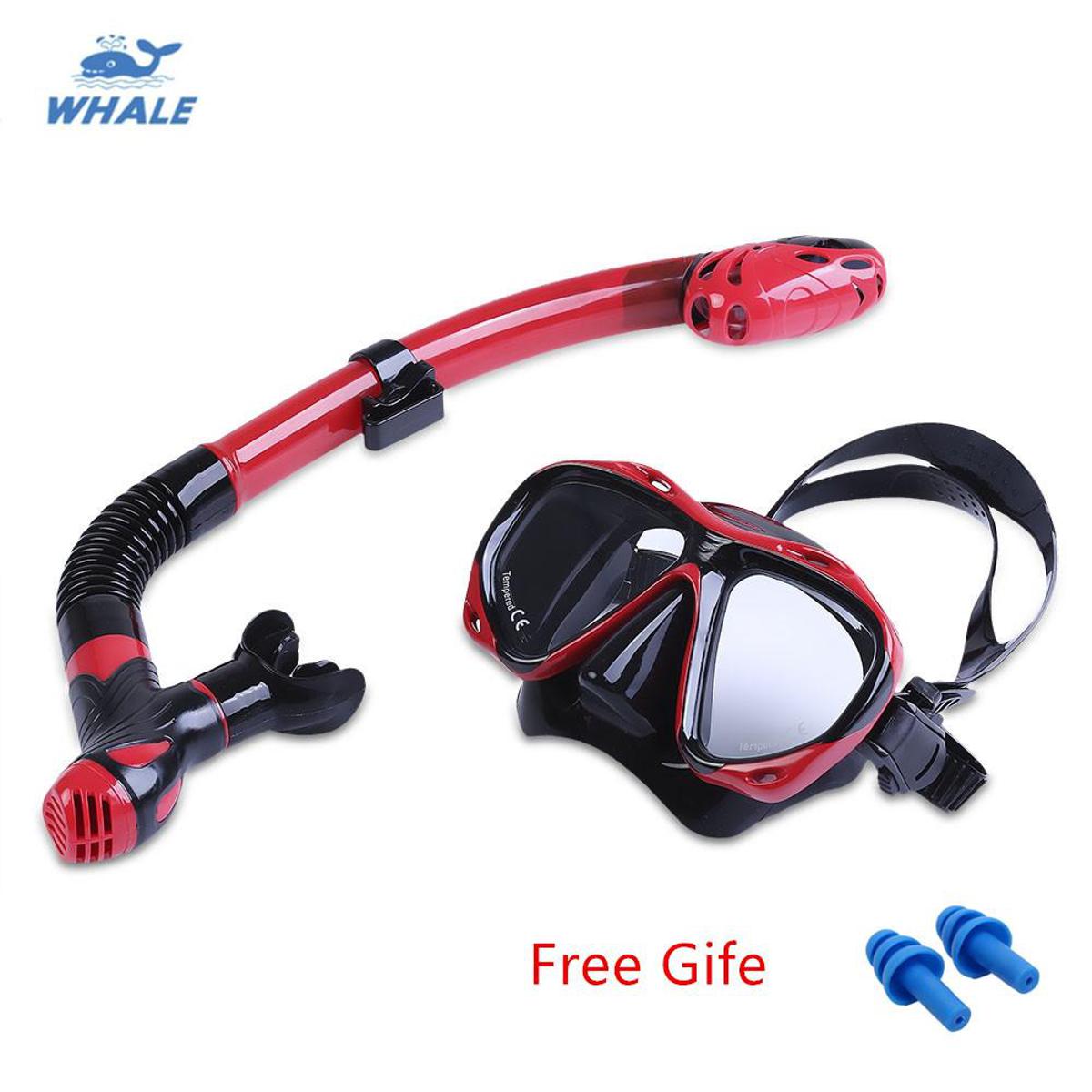 ã€BestGOã€‘WHALE Professional DivingSports Training Silicone Snorkel Glasses Set