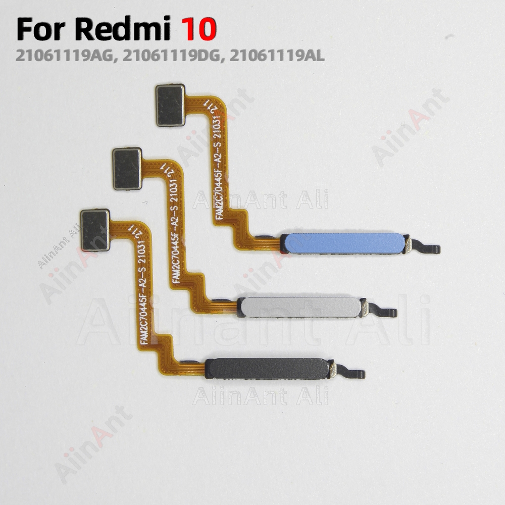 Home Side Power Button Touch ID Fingerprint Sensor Finger Scanner Flex Cable For Xiaomi Redmi Note 10 10s Pro 4G 5G Spare Parts. 