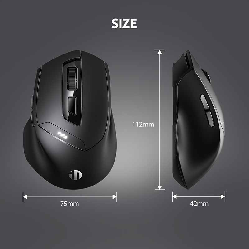 INPHIC DR01 Wireless Bluetooth Mouse Rechargeable Office Lightweight Portable Three-mode Laptop IPad Universal Ergonomic Mouse. 
