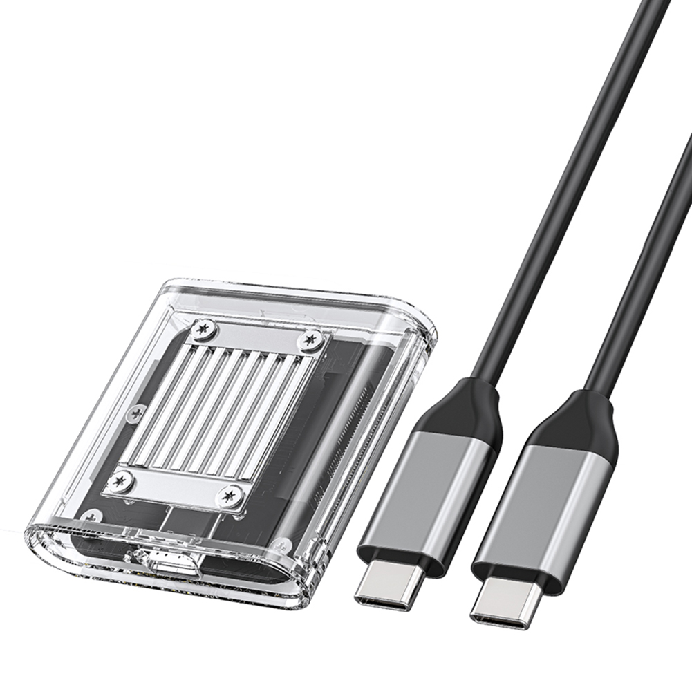 Mini 2230 M.2 NVMe Portable SSD Case UP To 4TB M.2 To USB Type C Transparent External Adapter SSD Hard Disk Box for PCIe SSD. 