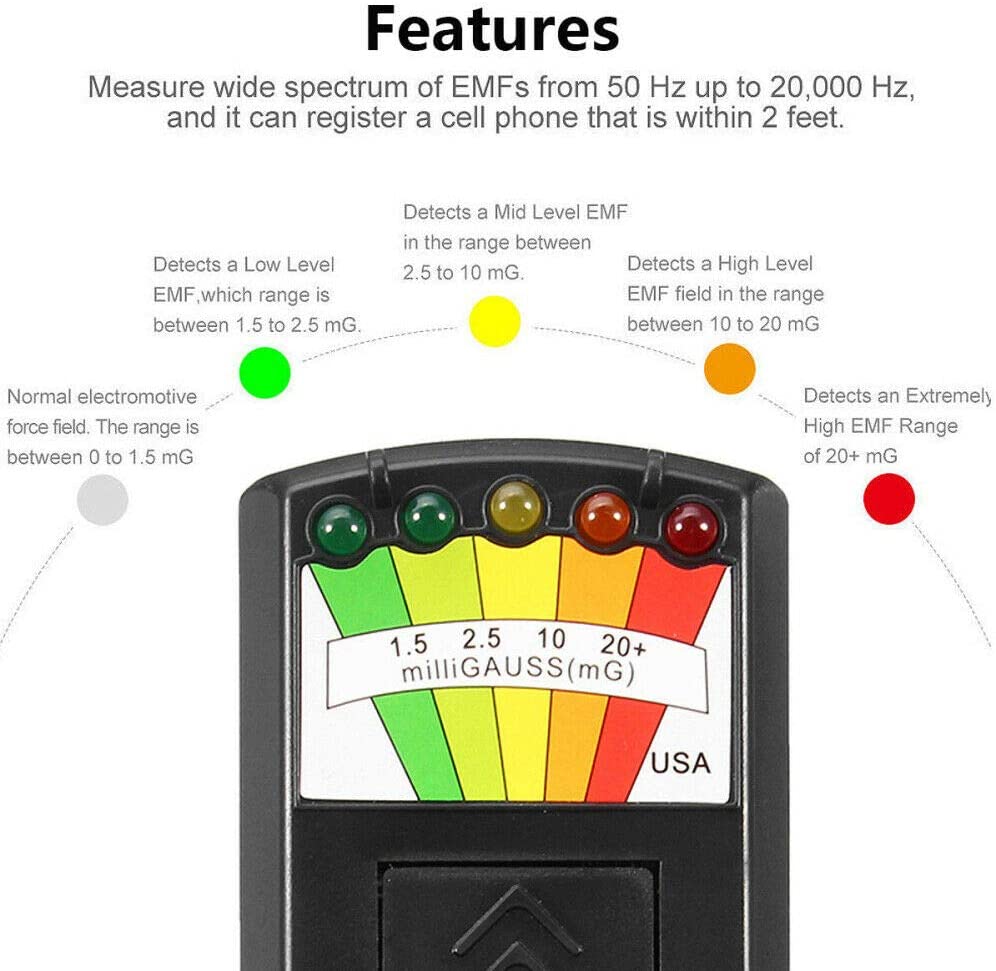 K-II EMF METER Radiation Measurement Detector Ghost Hunting Paranormal Equipment Edition Electromagnetic Tester. 