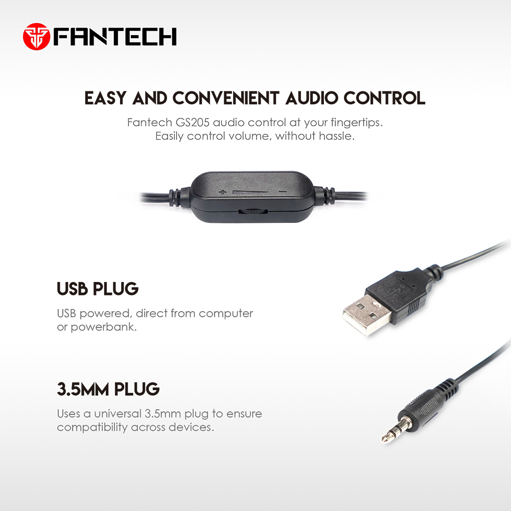 FANTECH GS205 HELLSCREAM Gaming Speakers USB And 3.5MM Plug Wired RGB PC Sound Box For Computer Game FPS MOBA RPG Gamers. 