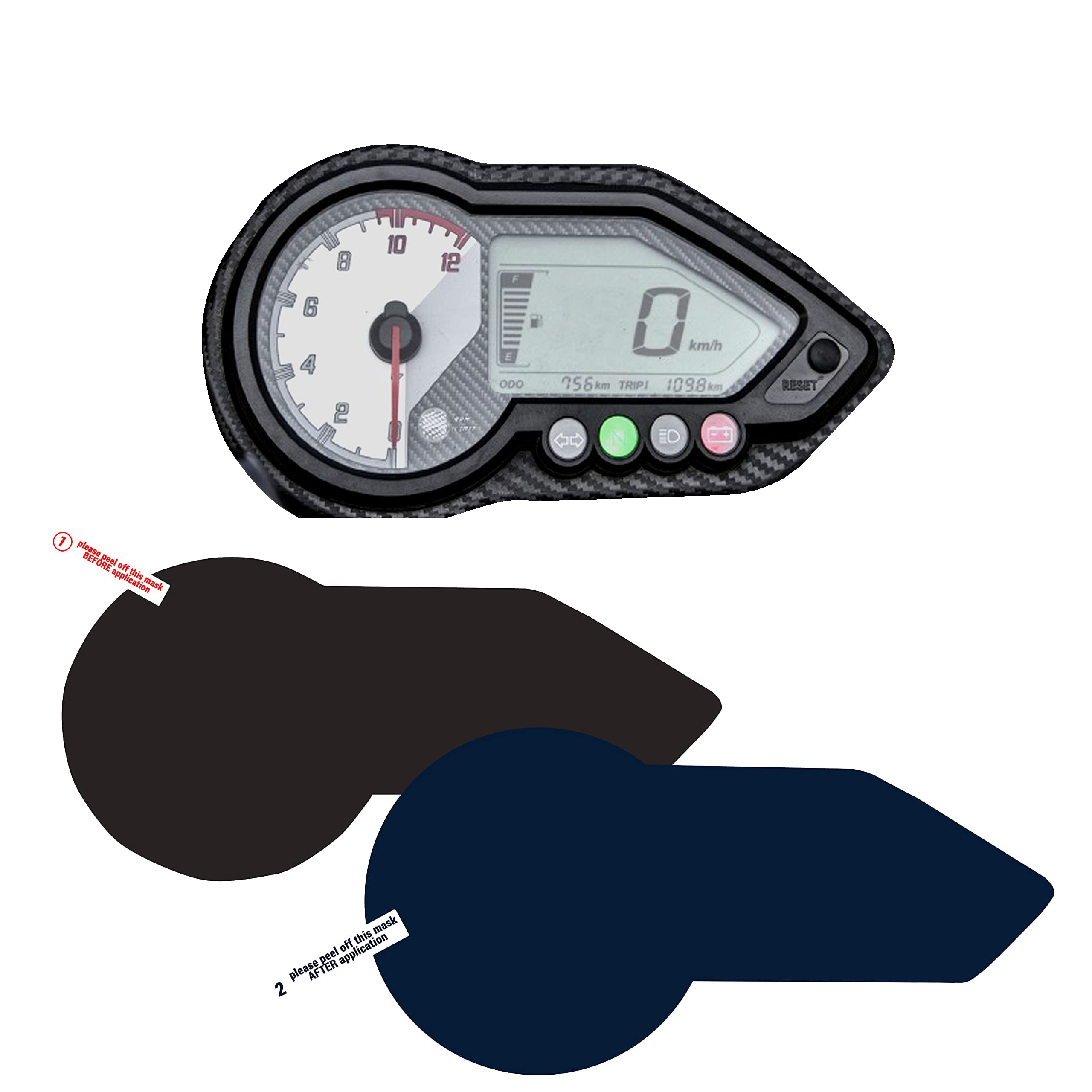 Tempered Screen Protector Meter Glass Screen Guard for - Bajaj Pulsar  150 180 220. 