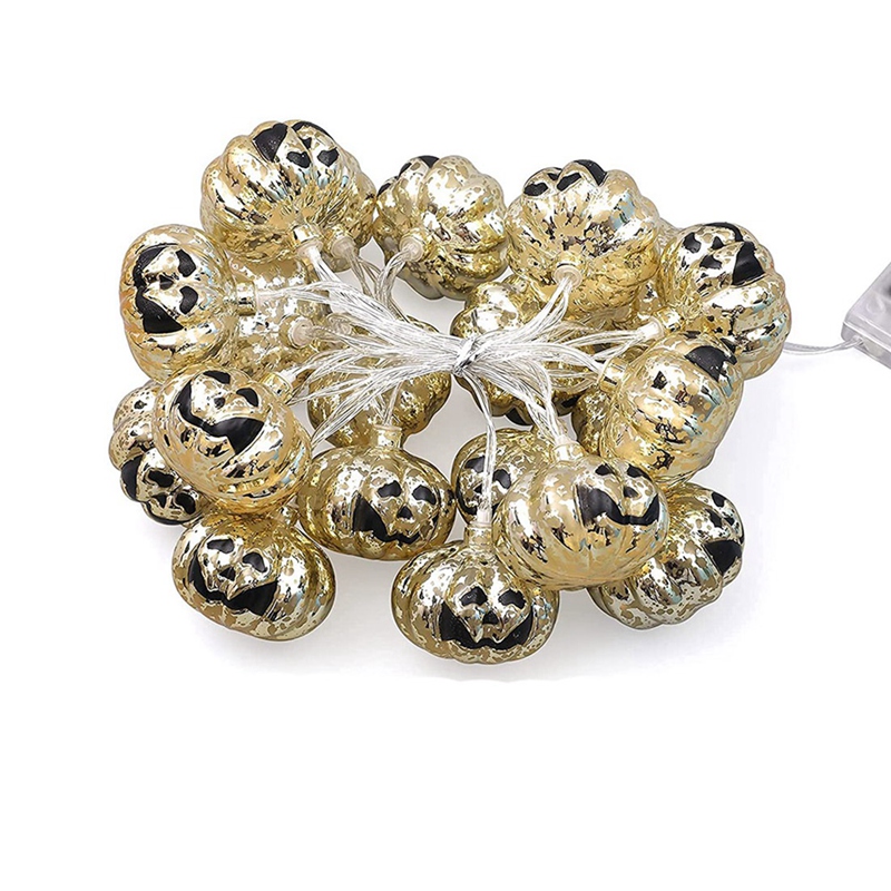 Halloween Lights,20 LED Pumpkin String Lights 9.8 Feet Halloween Decor,2 Modes Steady and Flickering Lights Halloween. 