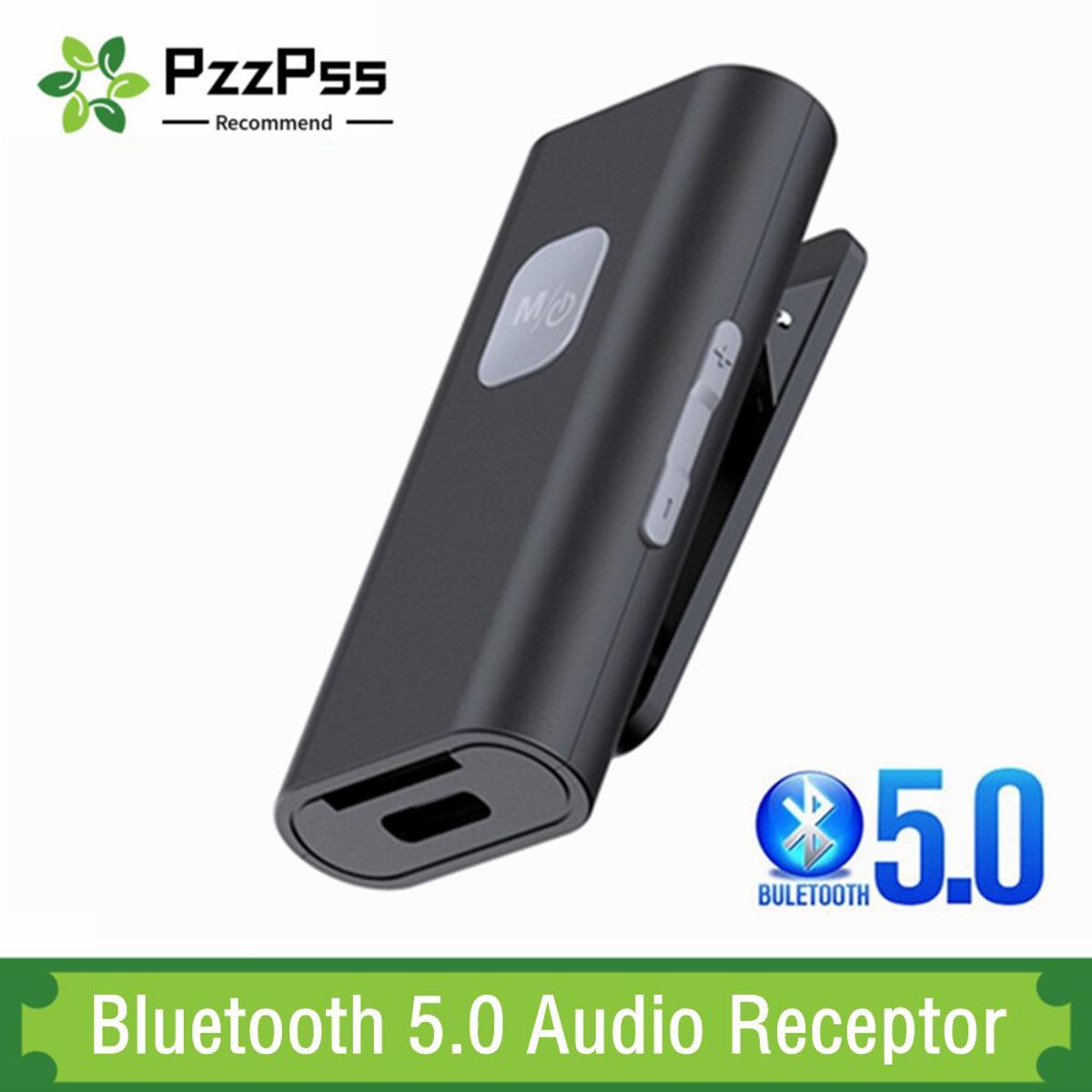 PzzPss SR11 Bluetooth 5.0 Audio Receptor Portable Wireless Adapter 3.5Mm AUX Jack Support TF Card With Mic For Earphone Speaker