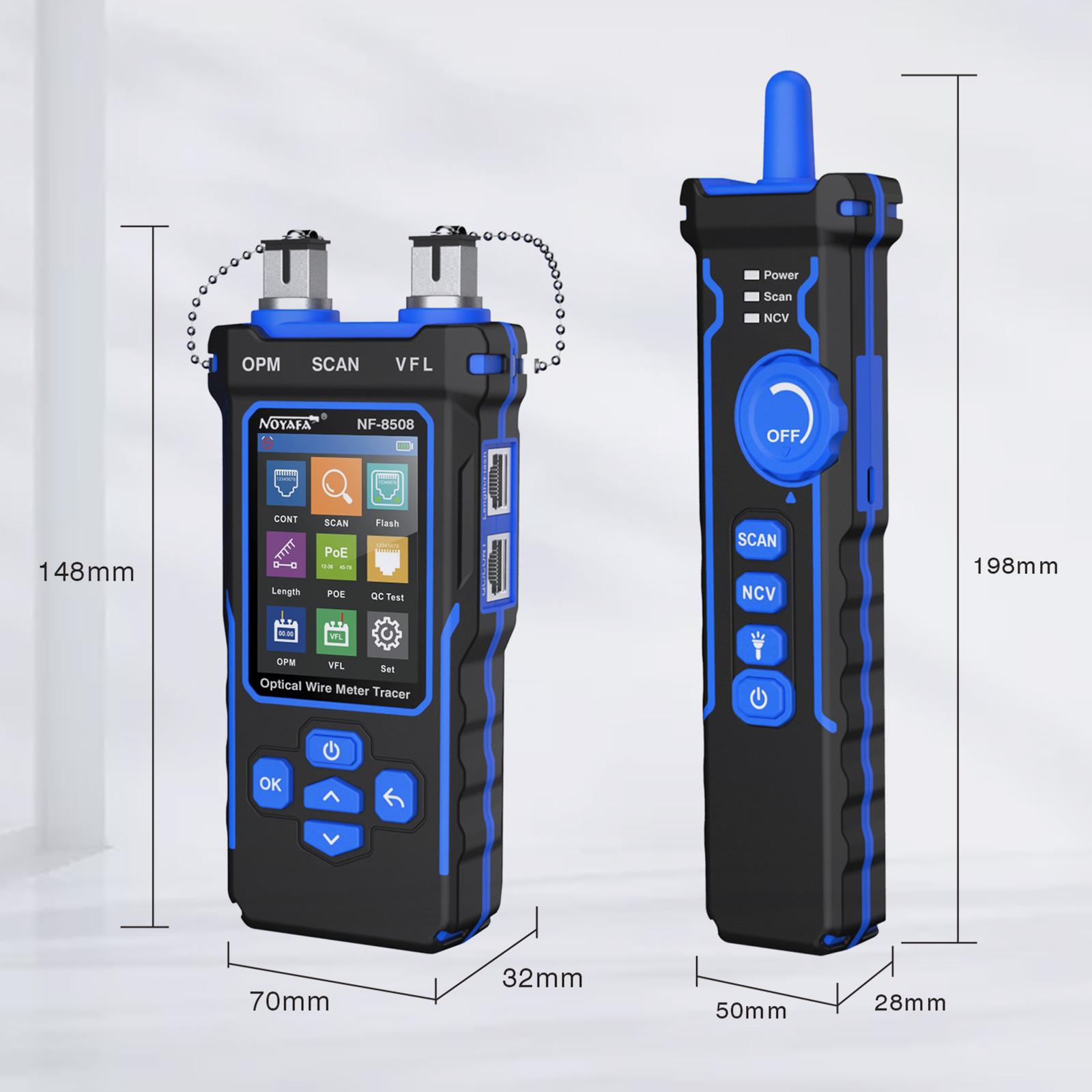 NOYAFA NF-8508  Cable Tracker LAN Optical Power Meter Tester LCD Display Measure Length Wiremap Network Cable Tester. 