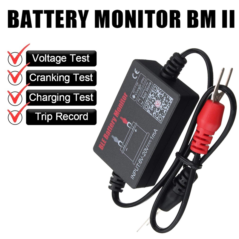 BM2 Battery Monitor Tester 12V Battery Monitor Voltage Tester Bluetooth 4.0 Car Battery Analyzer Charging Cranking Test. 