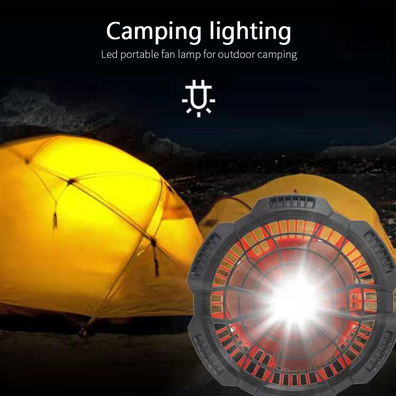 USB Rechargeable Camping Fan with LED Lantern Timing Remote Control Speed Hanging Ceiling Fan for Bedroom Home professional design. 