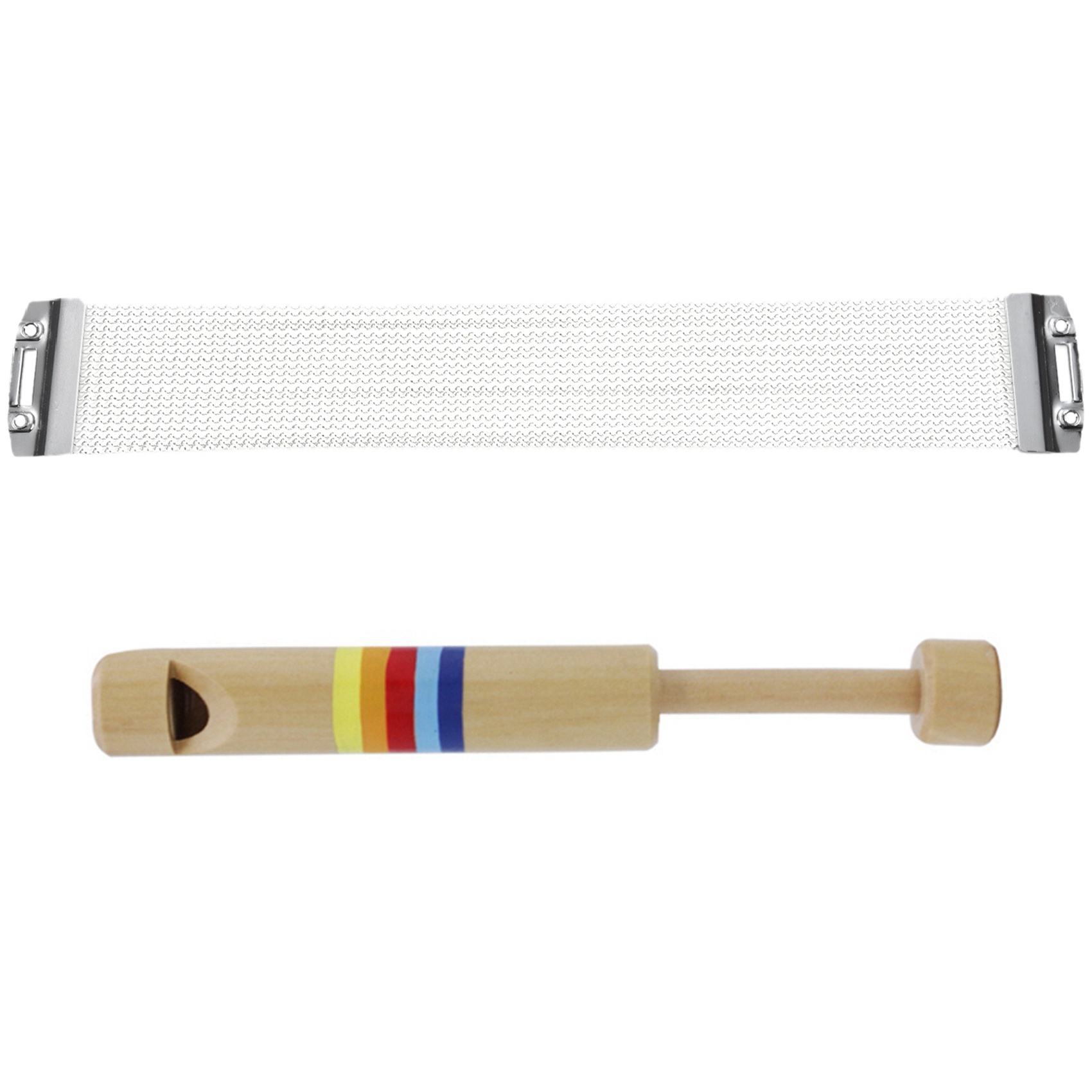 2 Pcs Musical Instent Accessories: 1 Pcs Snare Wire 20 Strand & 1 Pcs Wooden Flute