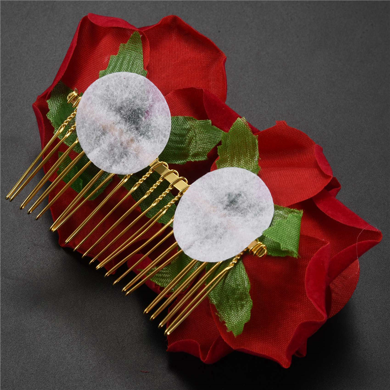 3X Rose Flower Hair Clip Slide Flamenco Dancer Pin Flower Brooch Lady Hair Styling Clip Hair Accessories