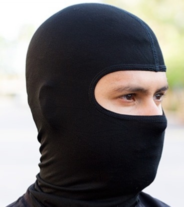Bandana Face Cover Ear Hanging Scarf Unisex - Black. 