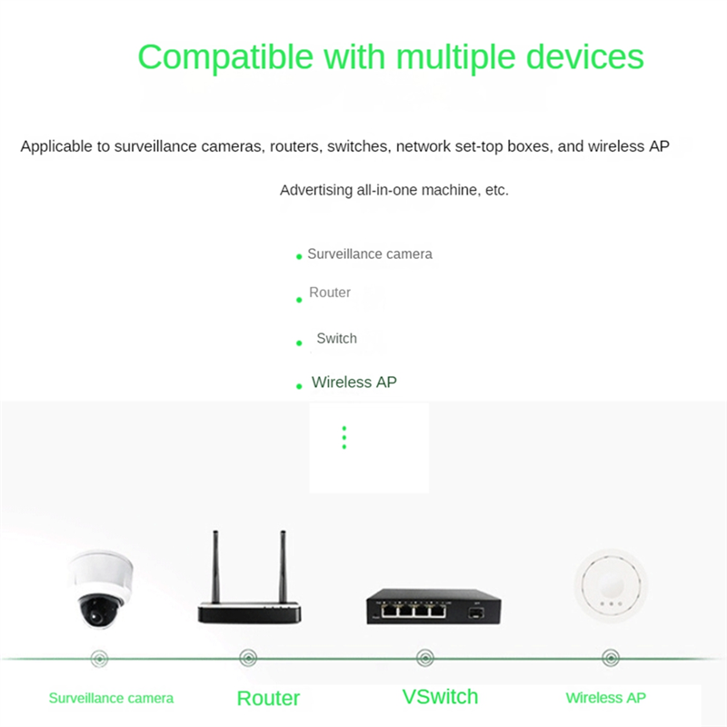 1 Piece 4 Port Gigabit POE Extender 100/1000M Network Switch Extender Black IEEE802.3Af/At Plug&Play for PoE Switch NVR IP Camera AP. 
