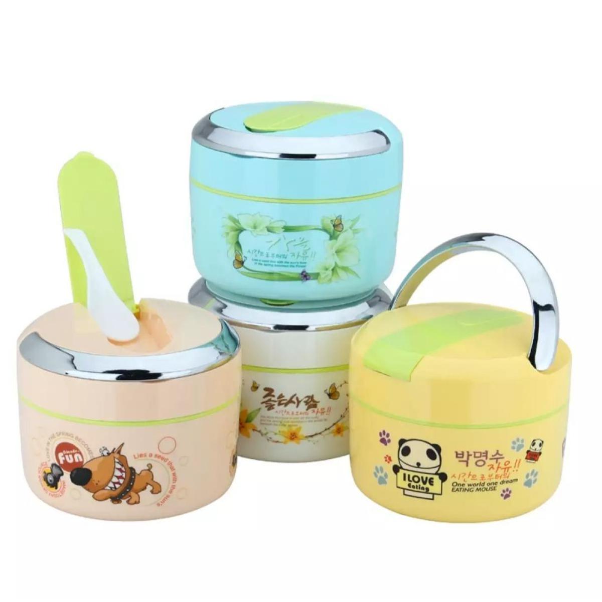 Hotpot Carry Lunch Box 1200 ml. Hot Case Lunch Box Tiffin 1200 Ml,2 Layer Insulated Tiffin Lunch Box 1200ML With Spoon. CD:550.. 