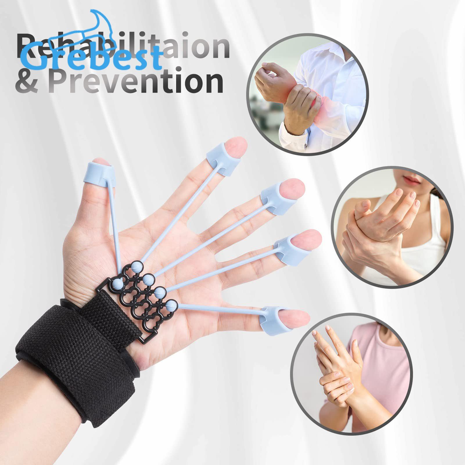 Grebest Finger Exercise Band High Elasticity Five Finger Strength Resistance Bands. 