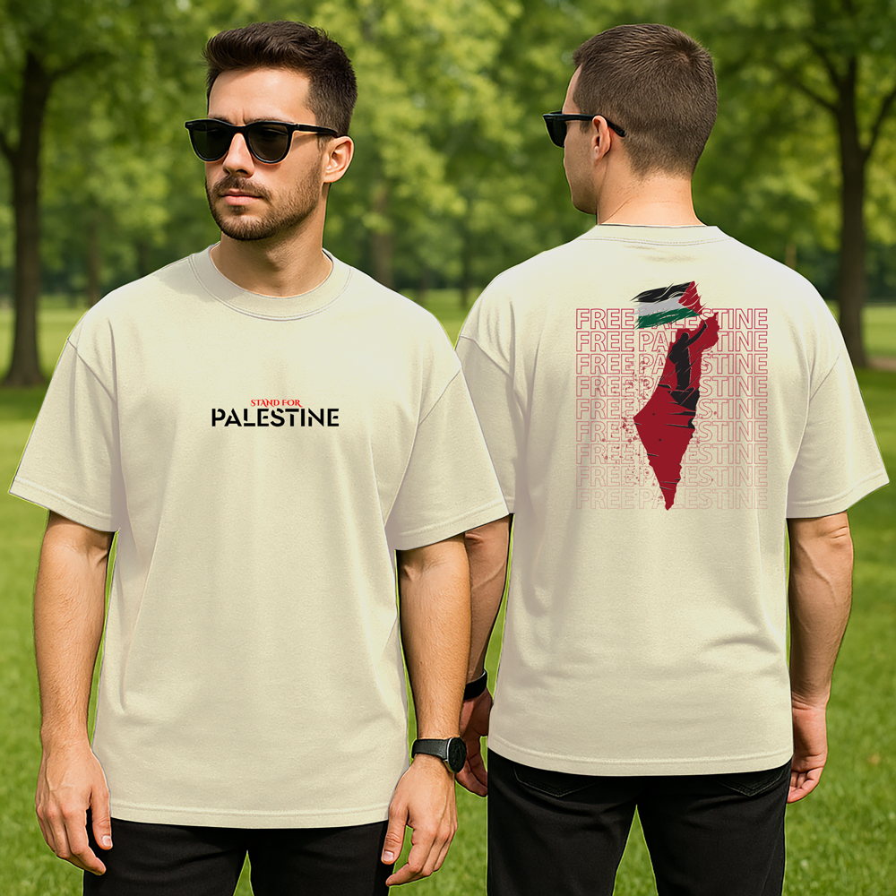 Free Palestine Drop Shoulder by Shohure