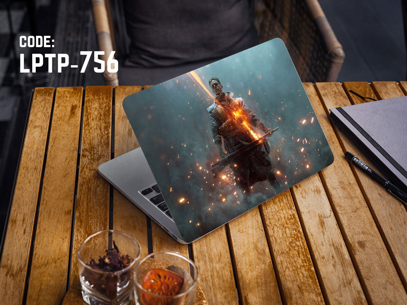 LPTP-756 Wallpaper Battlefield 1 They Shall Not Pass premium quality laptop sticker. 
