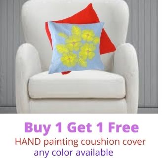Cotton/Synthetic Cushion Cover Hand Paint