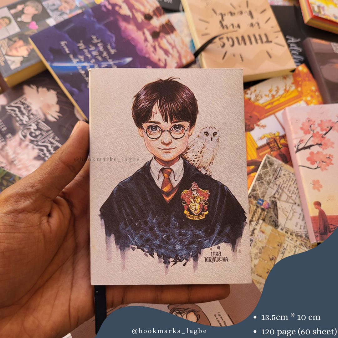 Harry Potter Small Pocket Notebook- Notebook/sketchbook/sketchpad for drawing, sketching, writing with classic look. 