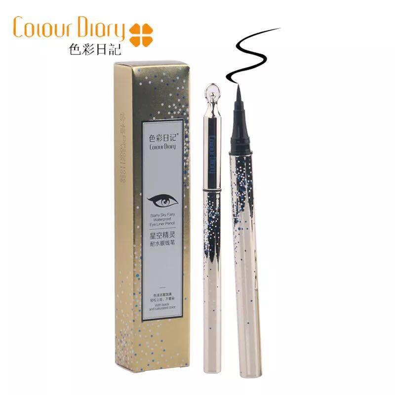 Traceless drop-shipping color diary starry sky waterproof eyeliner water pen eyeliner beginner eyeliner